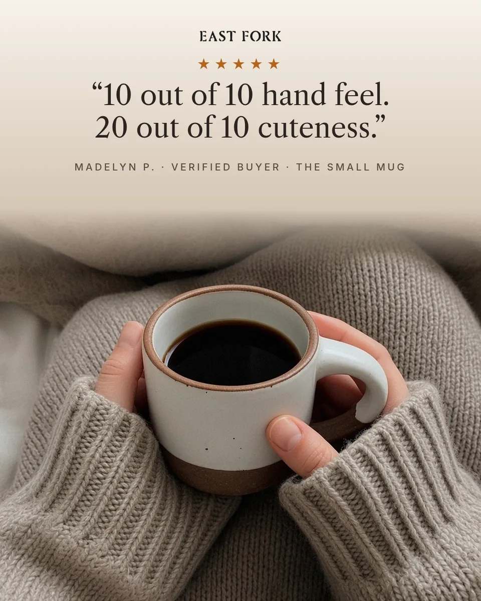 Static ad design featuring East Fork The Small Mug
